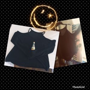 Black cotton long sleeve shirt